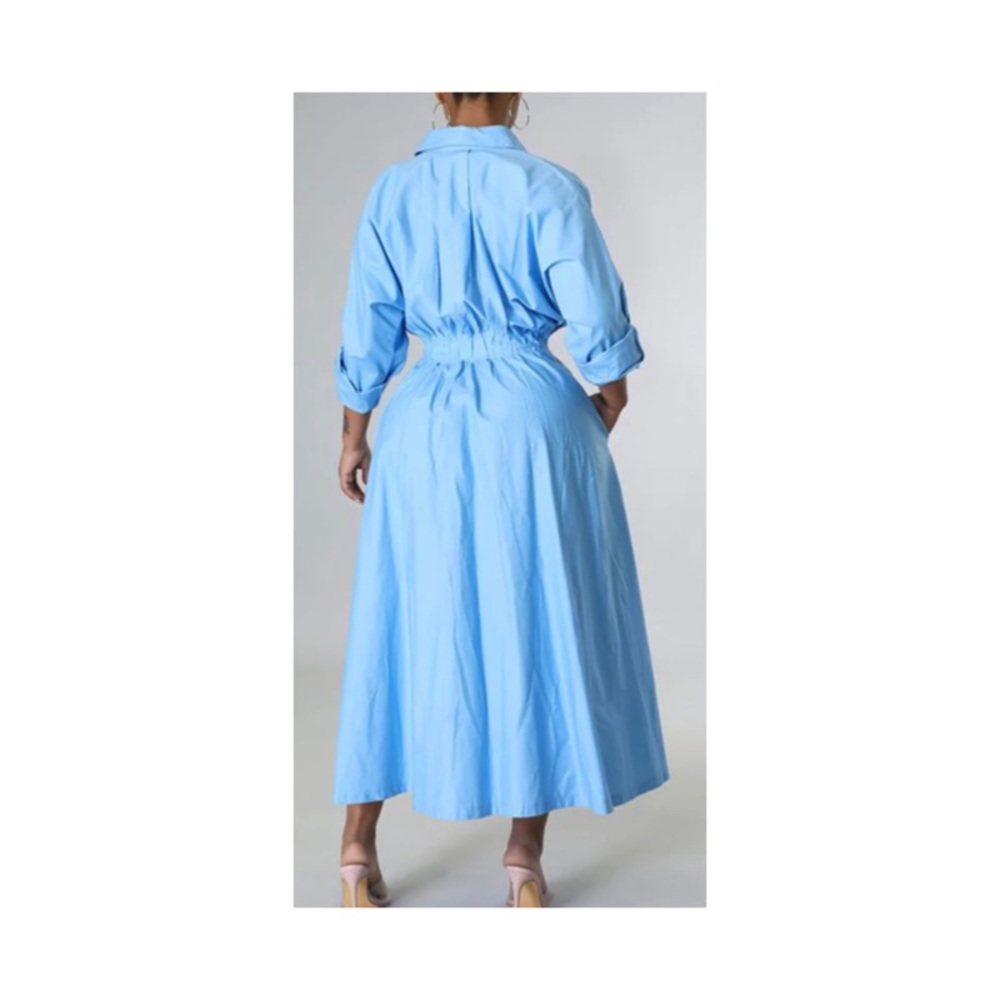 Light Blue Cinched-Waist Shirt
Dress - Picture 2 of 7